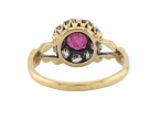 Victorian 18ct Gold Ruby and Diamond Cluster Ring