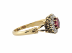 Victorian 18ct Gold Ruby and Diamond Cluster Ring