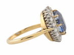 18ct Gold Sapphire and Diamond Cluster Ring