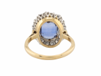 18ct Gold Sapphire and Diamond Cluster Ring