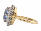 18ct Gold Sapphire and Diamond Cluster Ring