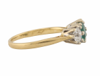 18ct Gold Emerald and Diamond Three Stone Ring
