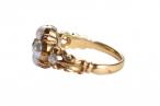 18ct Gold Pearl and Diamond Cluster Ring