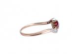 14ct Gold Ruby and Diamond Toi et Moi Ring