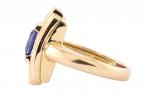 18K YELLOW GOLD SAPPHIRE AND DIAMOND RING18K YELLOW GOLD SAPPHIRE AND DIAMOND RING