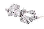 Platinum Art Deco Diamond Bow BroochPlatinum Art Deco Diamond Bow Brooch