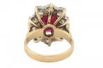 Ruby and diamond cluster