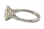 A platinum solitaire ring set with an old European cut