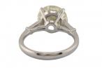 A platinum solitaire ring set with an old European cut