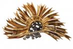 Gold, sapphire and diamond brooch