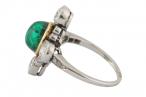 Emerald and diamond ring Circa 1920