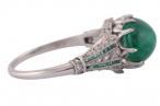 Emerald art deco ring