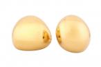 A pair of bombé-form dome earrings
