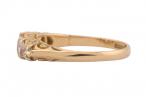 A five stone diamond ring in 18kt yellow gold
