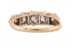 18kt Yellow Gold Five Stone Old European Cut Diamond Ring