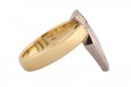 18kt Yellow and White Gold Kite Cut Diamond Ring
