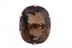 9kt Yellow Gold Large Smoky Quartz Cocktail Ring