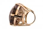 9kt Yellow Gold Large Smoky Quartz Cocktail Ring