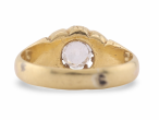 European cut diamond solitaire ring set in 18k yellow gold