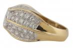 18kt Yellow and White Gold Diamond Bombé Ring