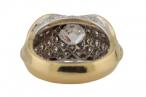 18kt Yellow and White Gold Diamond Bombé Ring