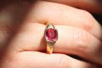 18kt Yellow Gold Ruby and Diamond Ring