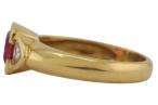 18kt Yellow Gold Ruby and Diamond Ring
