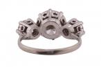 18kt Gold and Platinum Three Stone Diamond Ring 4.28ct