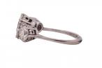18kt Gold and Platinum Three Stone Diamond Ring 4.28ct