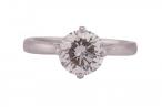 Platinum 2.08ct Diamond Solitaire Ring by Boodle & Dunthorne