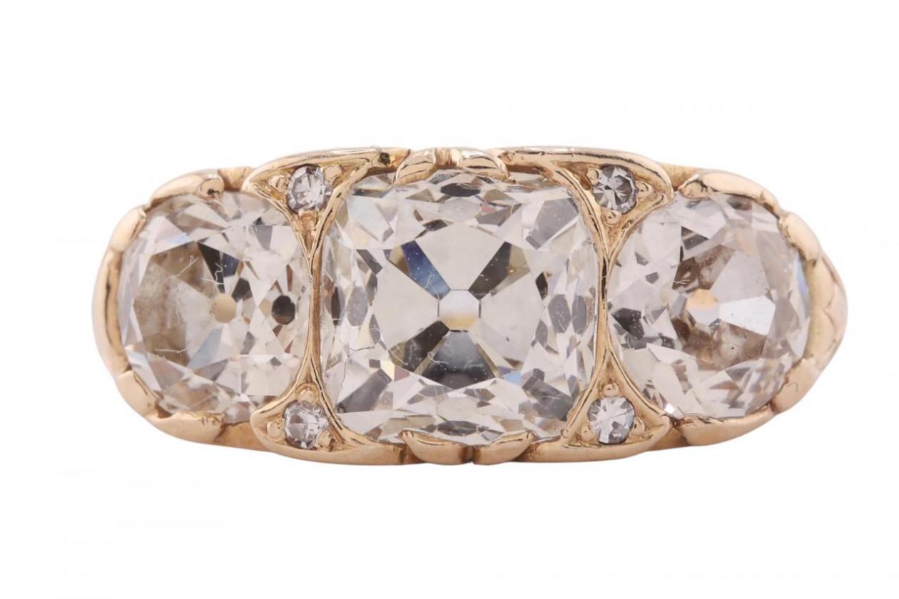 Victorian Three Stone Diamond Ring