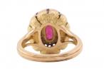 Vintage Tourmaline and Diamond Cluster Cocktail Ring, Circa 1960