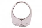 Art Deco lozenge shape Asscher cut diamond and white gold cocktail ring