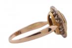 Vintage Edwardian style Cognac diamond cluster ring, circa 1980