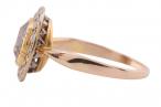 Vintage Edwardian style Cognac diamond cluster ring, circa 1980
