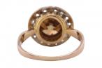 Vintage Edwardian style Cognac diamond cluster ring, circa 1980