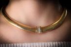 Retro Tubogas necklet set with Emerald cut diamondsRetro Tubogas necklet set with Emerald cut diamonds