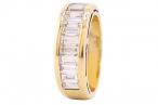 Vintage Channel Set half Eternity Band, Circa 1960