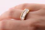 Vintage Channel Set half Eternity Band, Circa 1960