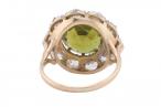 EDWARDIAN PERIDOT AND DIAMOND CLUSTER DRESS RING