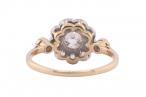 Edwardian Daisy Cluster Ring, with later shank