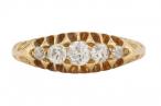 EDWARDIAN DIAMOND FIVE-STONE RING, 1909