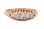 EDWARDIAN DIAMOND FIVE-STONE RING, 1908