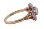 Edwardian 0.80ct Old European Cut Diamond Cluster Halo Ring