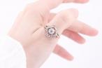 Edwardian 0.80ct Old European Cut Diamond Cluster Halo Ring