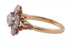 Edwardian 0.80ct Old European Cut Diamond Cluster Halo Ring