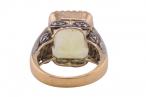 CITRINE & ROSE CUT DIAMOND COCKTAIL RING, CIRCA 1960