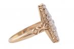 VICTORIAN OLD EUROPEAN-CUT DIAMOND NAVETTE CLUSTER RING, CIRCA 1890