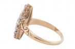 VICTORIAN OLD EUROPEAN-CUT DIAMOND NAVETTE CLUSTER, CIRCA 1890