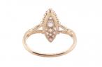 OLD EUROPEAN-CUT DIAMOND MARQUISE CLUSTER RING, CIRCA 1900